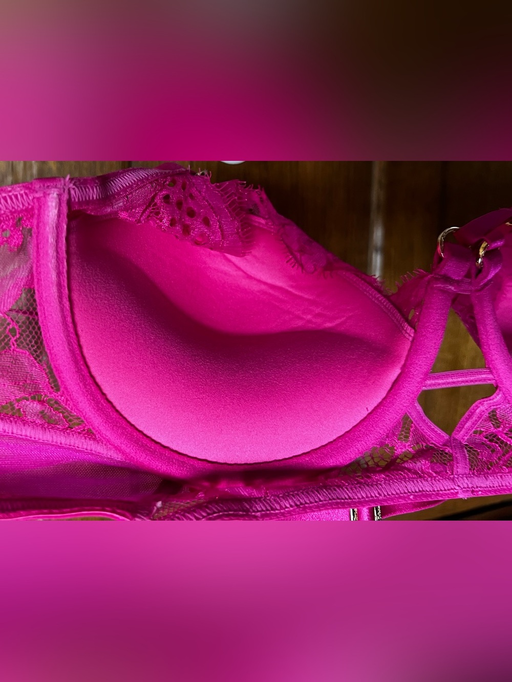Honey Birdette Fuchsia Lace Strappy Underwire Bra - Picture 8 of 8